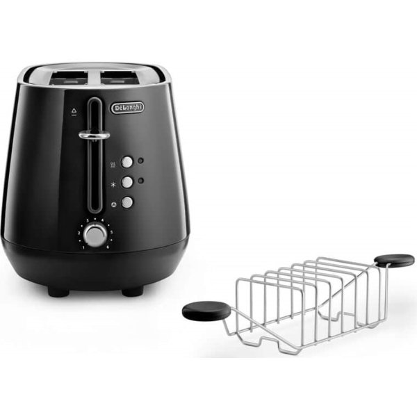 DeLonghi Eclettica Toaster - Bold Black (CTY2103.BK)