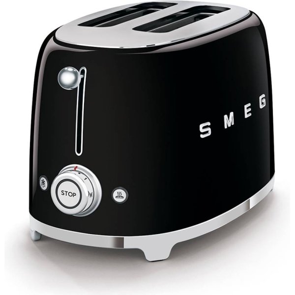 Smeg 50's Retro Style Electric Toaster - Black (TSF-01BL)