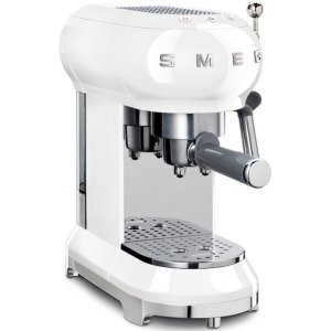 Smeg 50's Retro Style Espresso Manual Coffee Machine - White (ECF01WH)