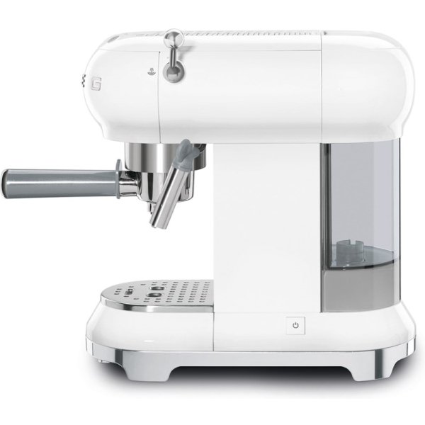 Smeg 50's Retro Style Espresso Manual Coffee Machine - White (ECF01WH)