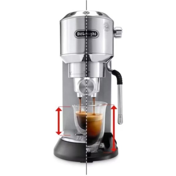 De'Longhi EC-885.M Dedica Arte Manual Espresso Machine - Silver Stainless Steel