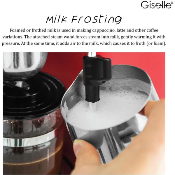 51mm Giselle Espresso Coffee Milk Bubble Maker Machine 800W KEA0330RD
