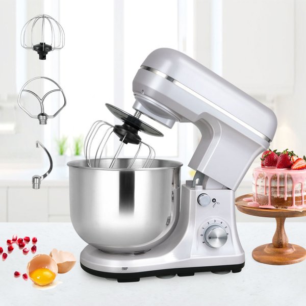Kitchen Stand Mixer 5QT Bowl 220V Electric Food Mixer 6 Speeds Kitchen Mixer for Daily Use with Egg Whisk Dough Hook Flat Beater