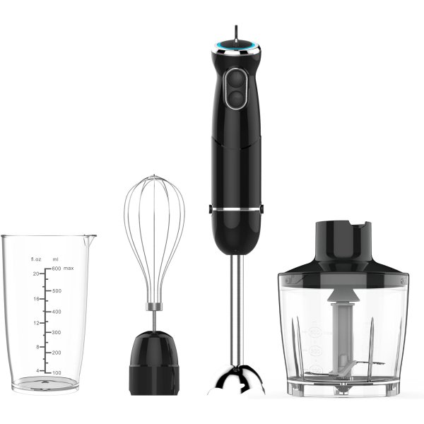 Handheld Hand Blender 1000W Immersion Blender Mixer with Attachments: Stainless Steel Blade With 6 in 1 Hand Blender