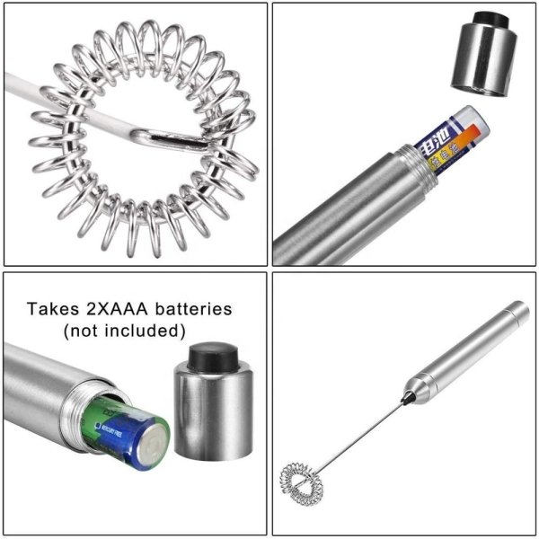 H31992f97883e40ea83068703dd0a7e6bE.jpg Stainless Steel 304 Battery Operated Hand Mixer Custom Made Milk Hand Mixer