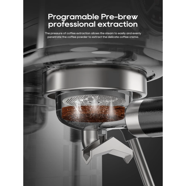HiBREW 20Bar Semi Automatic Espresso Coffee Machine Temperature Adjustable Cold/Hot Super Slim Coffee Maker Cappuccino H10B